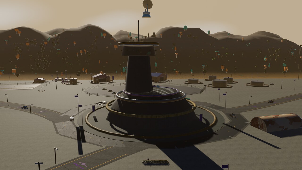 The command tower up close