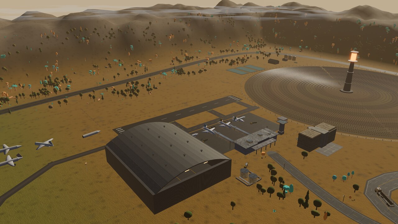 The regime airstrip, aircraft boneyard and the civil airport sharing one perimeter