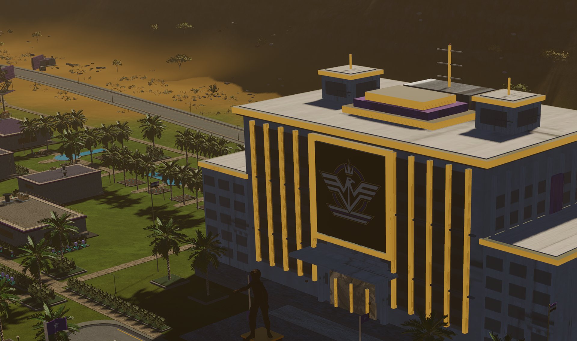 The Marshal's headquarters block up close